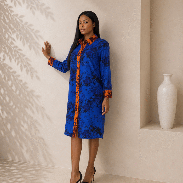 Cobalt Shirt Dress