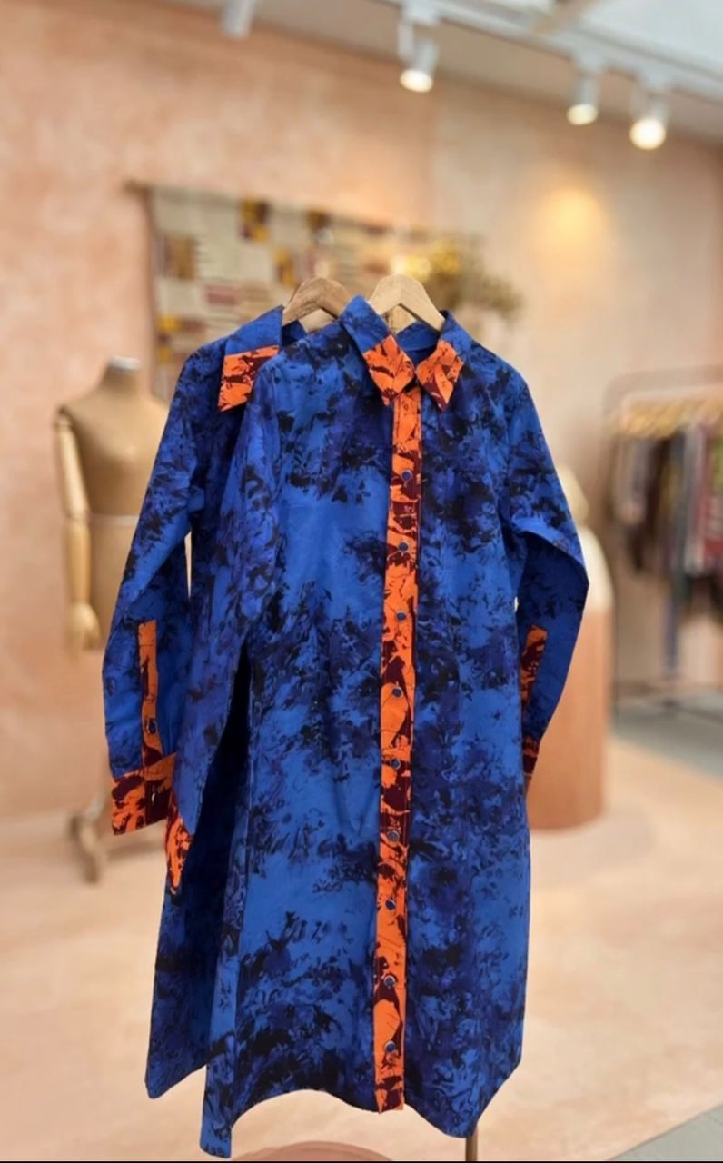 Cobalt Shirt Dress - Image 2